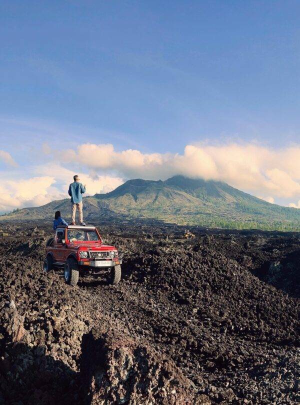 black lava Mount batur Kintamani